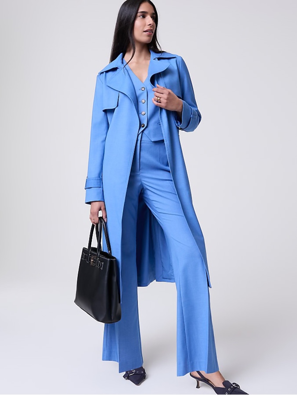 Ann Taylor The Petite Long Trench Coat 854590